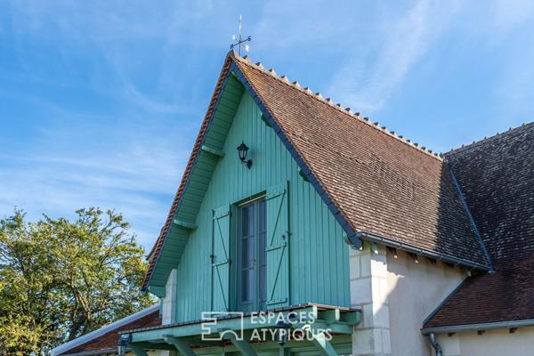 Ensemble de caractère avec dépendance et piscine