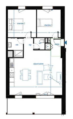 appartement à vendre 3 pièces CANEJAN (33), 1 parking, terrasse 12 m²