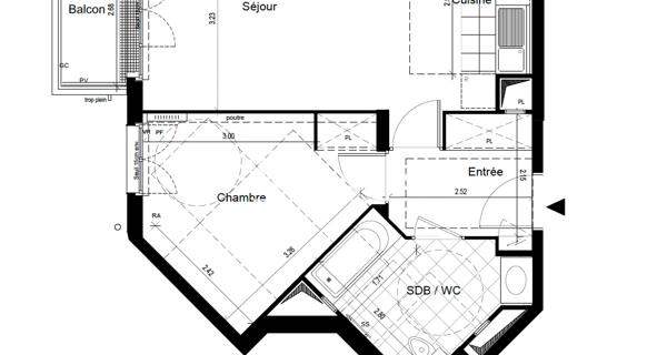 Location Appartement 2 pièces 45.28 m² - Le Blanc-mesnil 93150