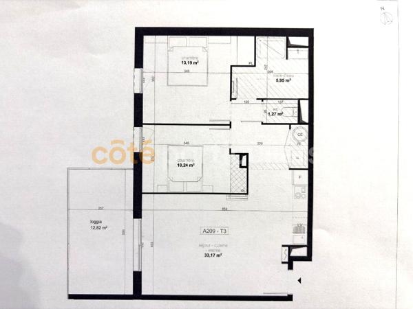 Vente
                Appartement63,82 m² - 3 Pièces -
                    NARBONNE (11100)