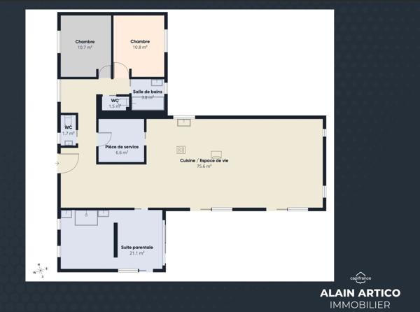 Maison contemporaine ossature bois 130 m² avec piscine et terrain 1300 m2