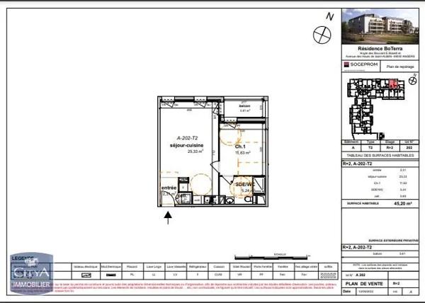 Appartement à louer 2 pièces 45.2m²