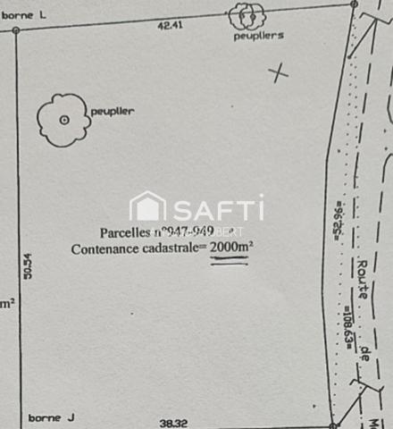 Terrain constructible et divisible de 2000m2