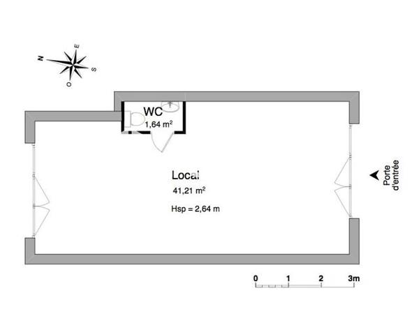 Location Local commercial 1 pièce 42.92 m² - 3 ALLEE DE L'ORANGER Mont-de-marsan 40000
