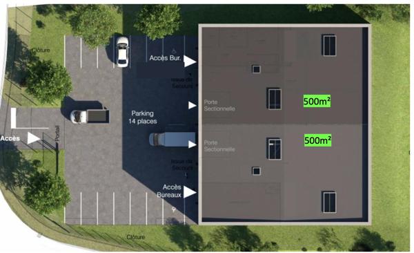 Carvin – Parc du Petit Brulard | Bâtiment neuf 1 023 m² divisible dès 500 m² | À vendre