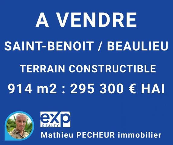 SAINT-BENOIT / TERRAIN CONSTRUCTIBLE 914 m2