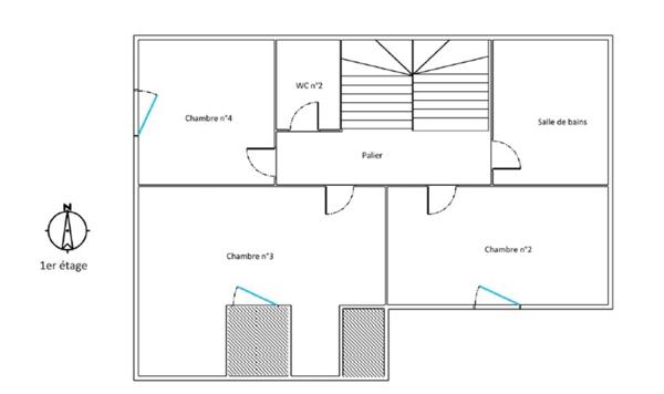 Maison de 101.52 m² plus une véranda de 14.50m² sur jardin clos de 552 m², 4 chambres. plages et commerces à pied