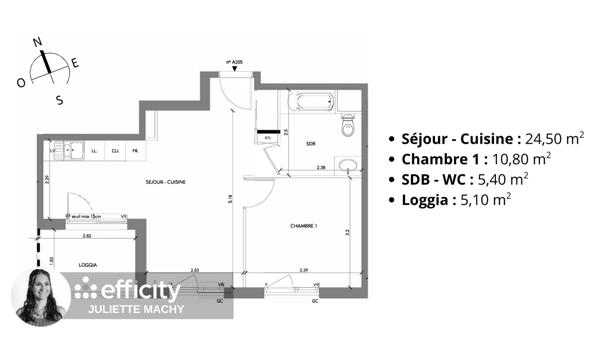 Appartement 2 pièces - 41 m²