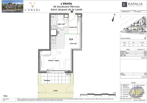 Vente appartement Rennes : 185 000 € - AJP Immobilier Pacé