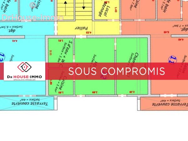 Appartement à vendre 2 pièces de 28 m²