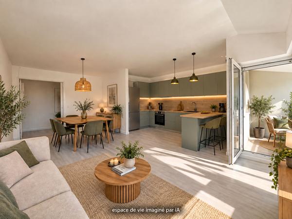 Appartement Reze T3 3 ème et dernier étage Blordière