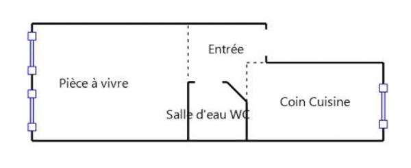 Appartement 1 pièce - 25 m² Exclusivité efficity