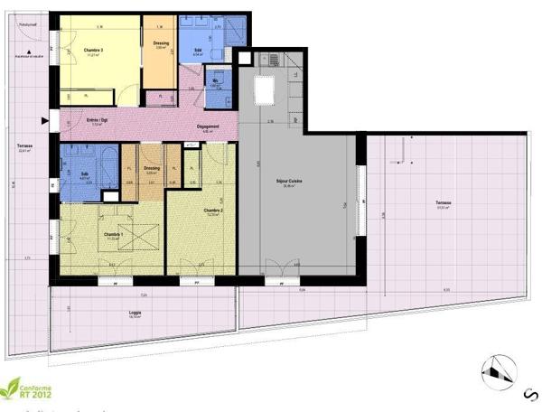 Appartement à vendre 4 pièces 101 m² Châteauneuf-Grasse