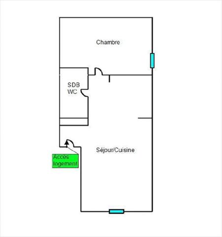 Appartement Talant 2 pièces 31.02 m2 au 2ème et dernier étage