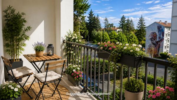 BAYONNE – Grand T2 de 55,42 m² avec terrasse couverte, parking et cellier