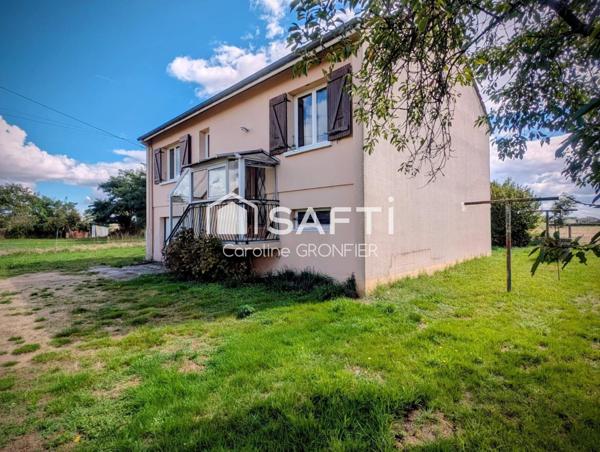 Maison sur sous-sol avec grand terrain - Proche Digoin