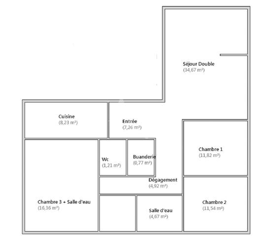 PUTEAUX/ Boieldieu - Appartement 4 pièces 101m² avec cave et parking