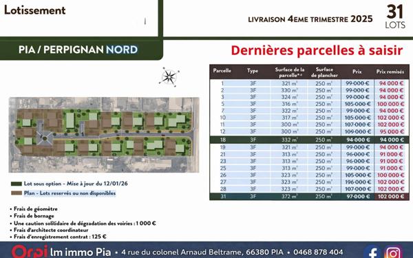 Terrain à vendre    Pia