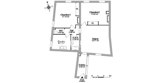 Location Appartement 3 pièces 80.25 m² - Romans-sur-isère 26100