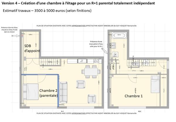 Duplex type Loft, 3 pièces LES LILAS