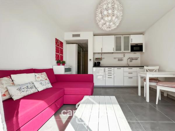 Appartement à vendre 1 pièces BORMES LES MIMOSAS (83), résidence standing, Terrasse sud + PARKING COUVERT + CAVE