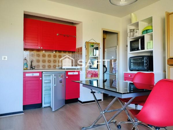 Studio de 26m² en rez de jardin avec petite terrasse donnant sur un jardin