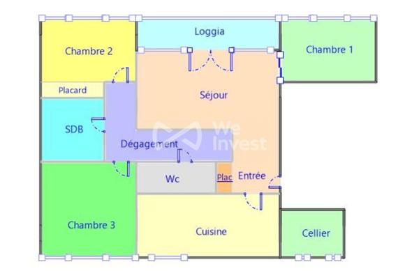 69140 RILLIEUX LA PAPE LOCATION APPARTEMENT T4 3CH 68m2