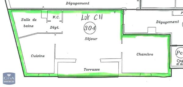 Appartement à louer 2 pièces 55.88m²