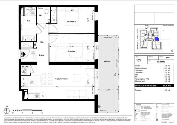 Appartement T5 à vendre  5 pièces - 113,90 m 2   LA TESTE DE BUCH  - 33