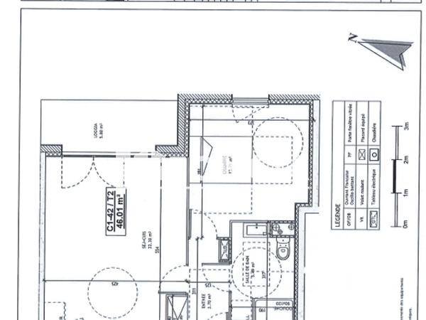 Location Appartement 2 pièces 46.01 m² - RUE LAURENT LAVOISIER Mons En Baroeul 59370