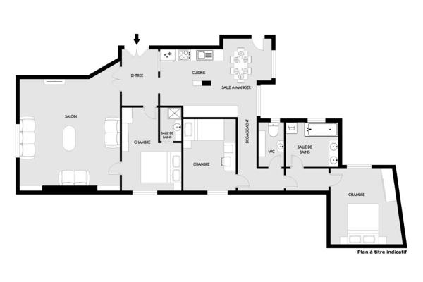 Appartement 4 pièces Pont de Neuilly