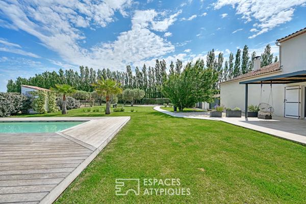 Mas contemporain aux deux maisons – Petite Camargue