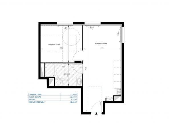 Lyon (69006) Vends Lyon 6 (69006) - Appartement T2 de 40m²