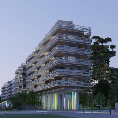 À vendre - Port Marianne : T4 traversant neuf de 96 m² - deux balcons de 19m2 - double garage privatif