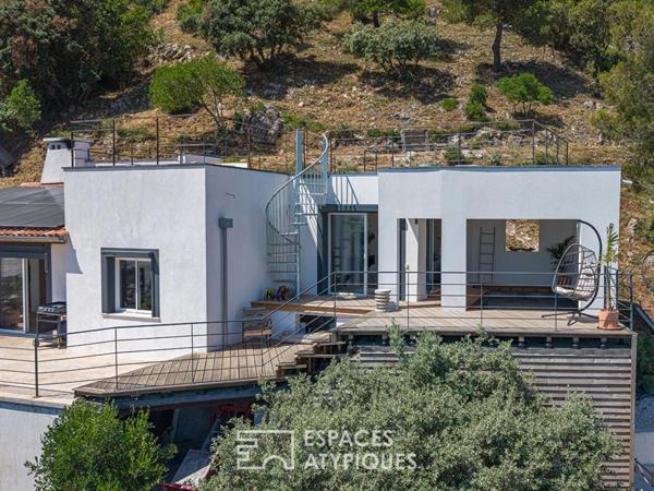 Maison contemporaine avec vue mer exceptionnelle
