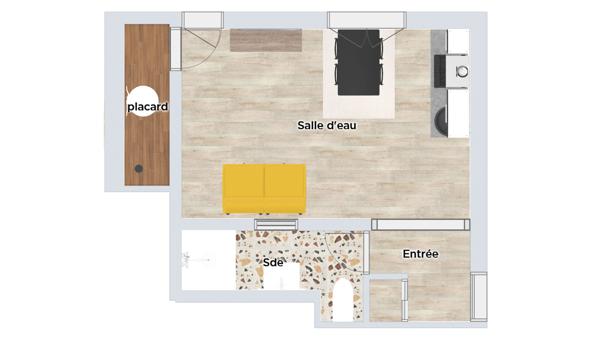 Studio de 21 m² à rénover avec stationnement privatif