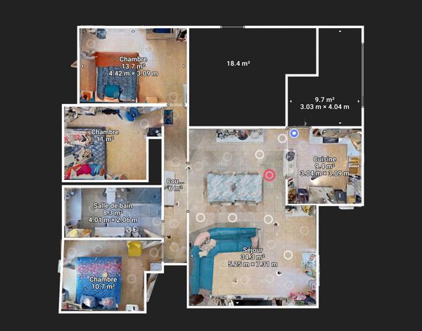 Maison plain-pied 3 faces - 100 m2 - Alenya