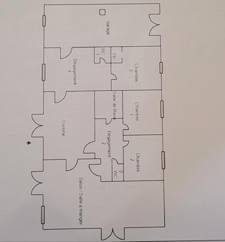 Saint-Pierre-de-Frugie (24450) Viager Occupé (H/F) 86 et 80 ans. Rente 359 € sur 180 mois Bouquet 29500 € - Maison de Plain-Pied 94 m²