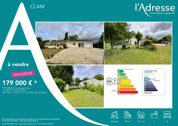 Maison Clam 4 pièce(s) 90 m2