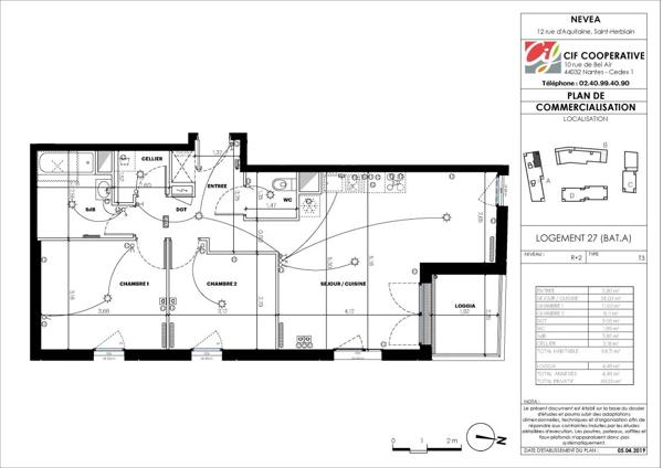 Appartement à louer à Saint-Herblain (44800)