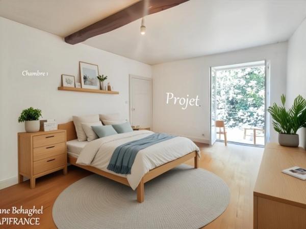 LAMONTJOIE- Centre village - Maison en pierre 140 m2 avec garage,dépendances et grand jardin