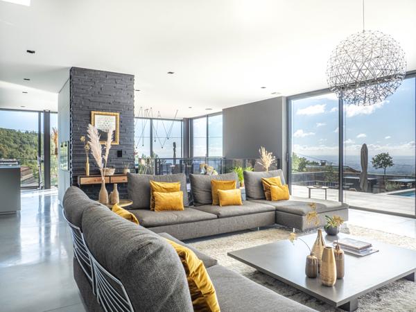 Villa contemporaine 4 chambres avec vue exceptionnelle au calme et sans vis à vis à Saint-Didier-au-Mont-d’Or