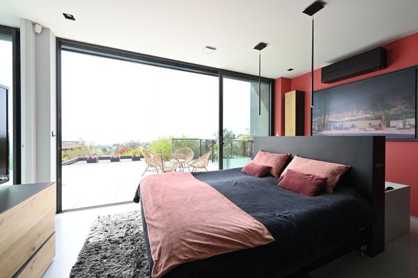 Villa contemporaine 4 chambres avec vue exceptionnelle au calme et sans vis à vis à Saint-Didier-au-Mont-d’Or