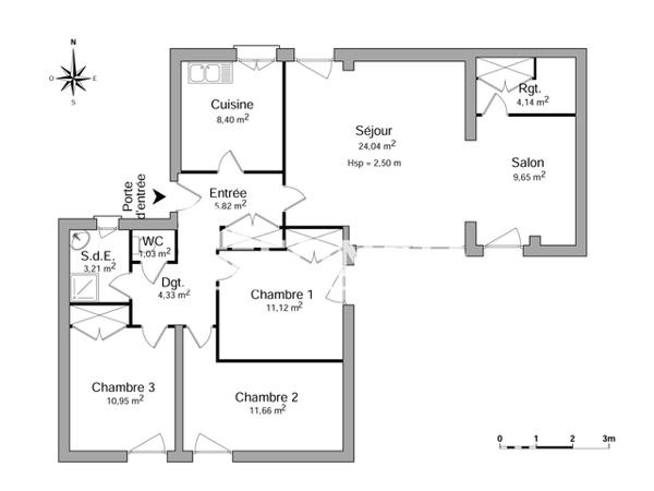 Location Maison 4 pièces 94.35 m² - 7 PLACE DES MARRONNIERS Sebazac Concoures 12740