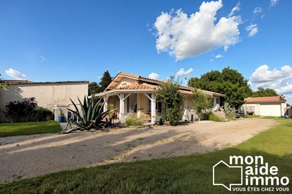 Maison de plain-pied – Garage– Jardin clos 450m² – Coutras