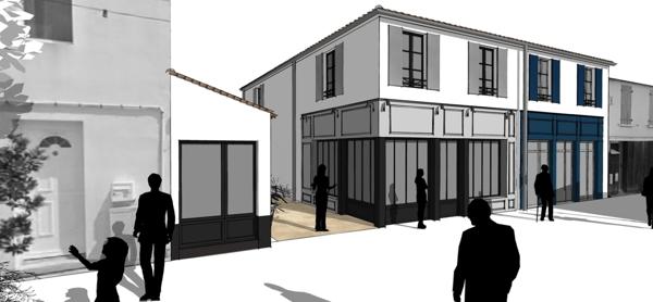 Dpt Charente Maritime (17), à vendre DOLUS D'OLERON Emplacement N°1 Local commercial Neuf de 141,20m²