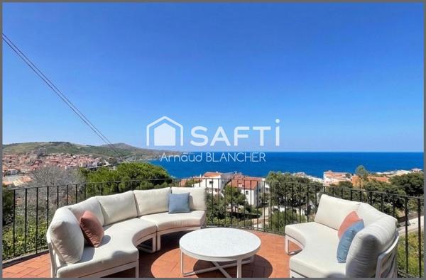 Villa atypique avec terrasse suspendue et vue spectaculaire sur la Méditerranée