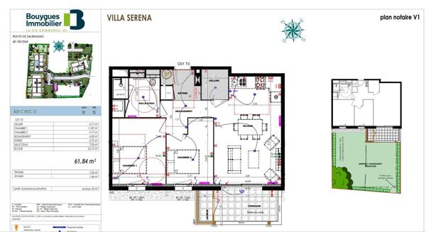 Appartement à vendre 3 pièces 61 m² Dax
