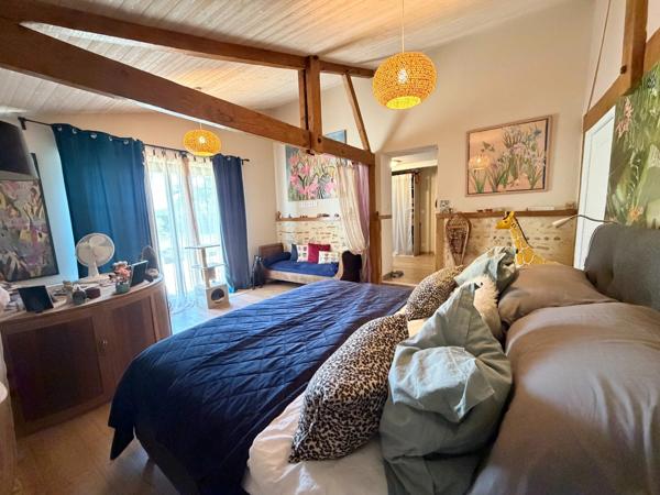 Magnifique maison de caractère de 120M2 avec piscine et garage double sur grand terrain proche de ST SEVER à TOULOUZETTE