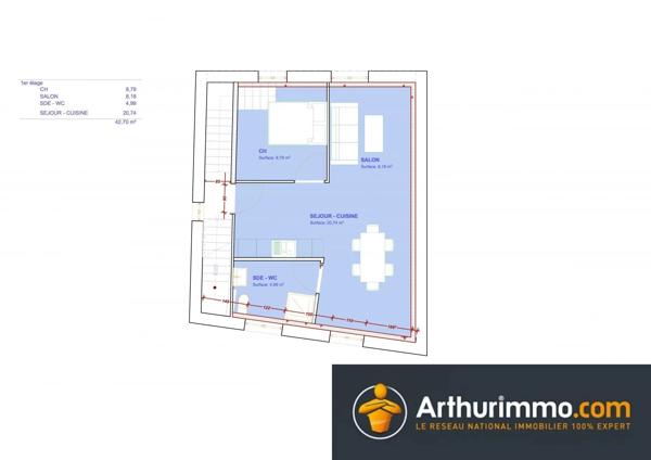 Vente                                                      Appartement
                        
                     2 pièces                      55 m2                     à Bourgoin-Jallieu
